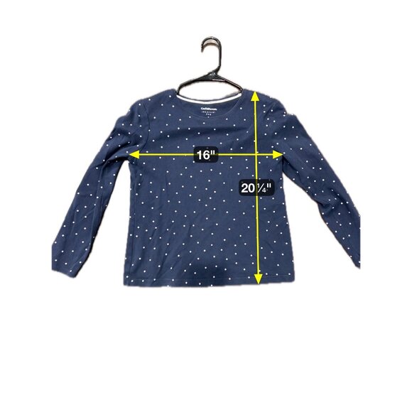 Croft & Barrow Womens Polka Dot Classic Long Sleeve Tee Size S Navy Cotton - Picture 8 of 10